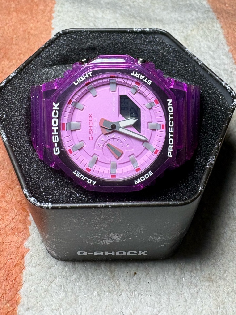 G-Shock Purple and Pink Resin Analog-Digital Sport Watch